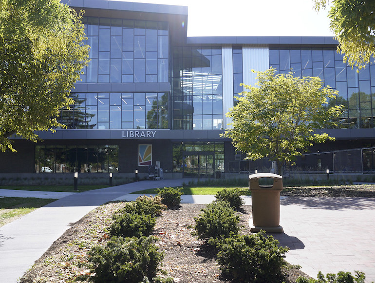 Playground Grass synthetic turf installed at Dayton Metro Library by ForeverLawn of Ohio
