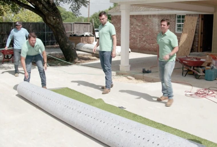 ForeverLawn Wichita Falls installing Playground Grass