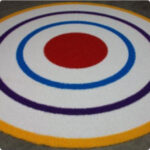 Yellow and white circle
