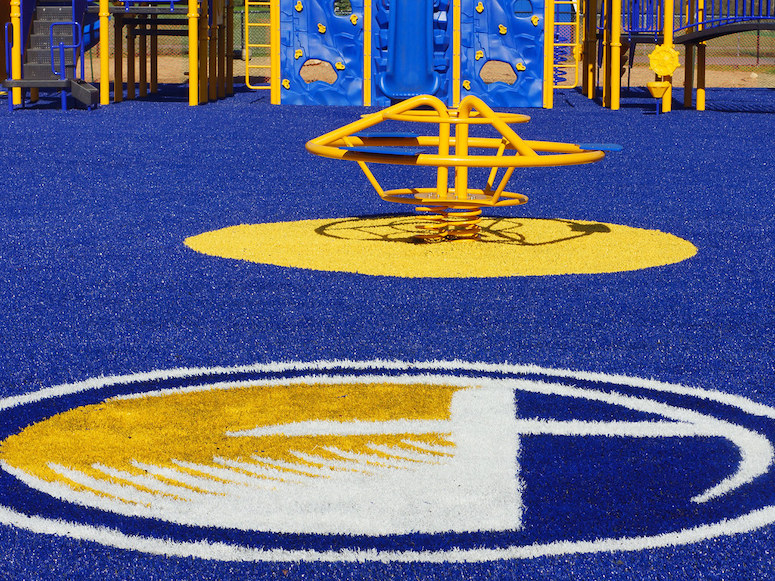 Playground Grass synthetic turf installed at Lake Center Christian School by ForeverLawn NEO