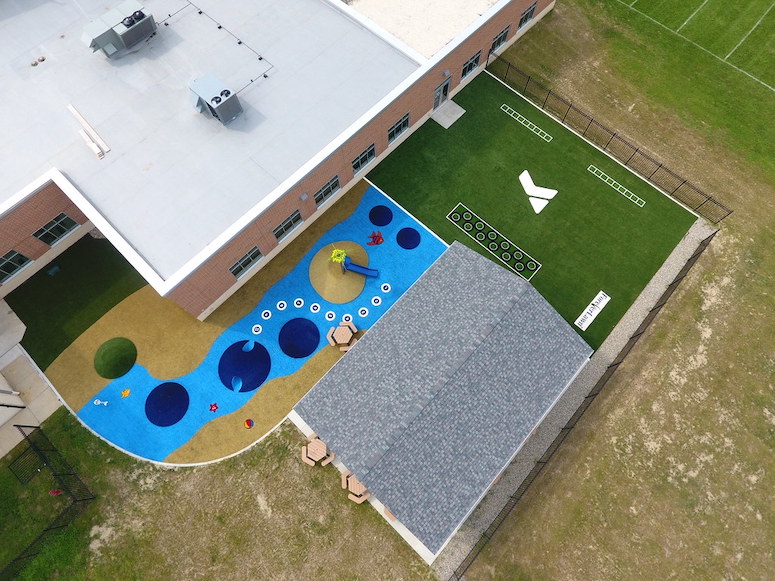 Lake YMCA featuring ForeverLawn synthetic grass installed by ForeverLawn NEO