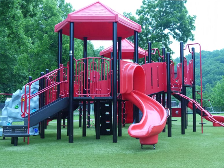 Playground featuring Playground Grass® Ultra by ForeverLawn at Short Line Elementary School